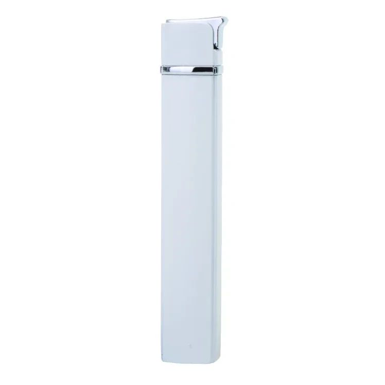 Метална пиезо запалка EB-077 Slim, бял
