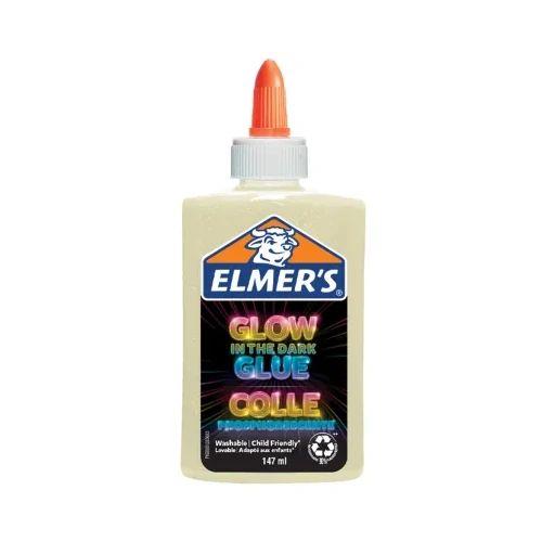 Течно лепило Elmer's Glow Glue, 147 ml, натурален