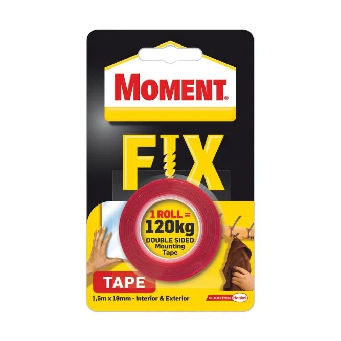 Двойнолепяща монтажна лента MomentFix1.5м x19мм,120кг