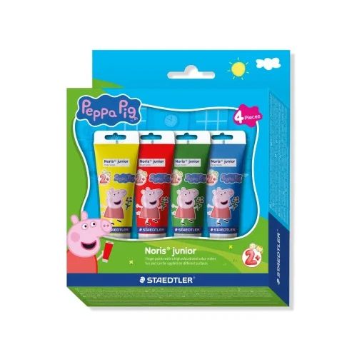 Боя NJ Peppa Pig finger paint, 4 цвята
