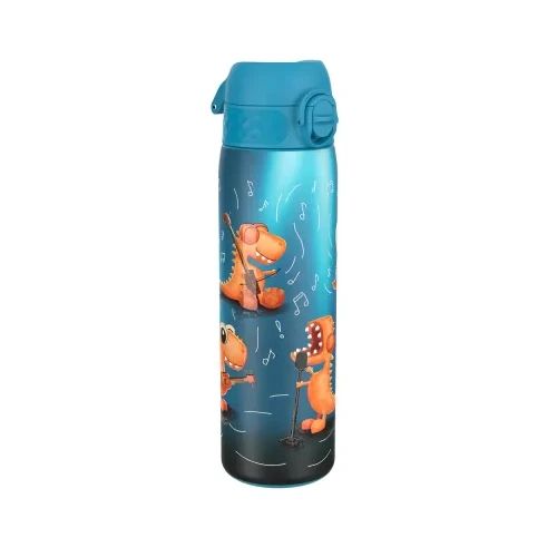 Бутилка за вода Ion8 Print, метална, 600ml, Dino Band