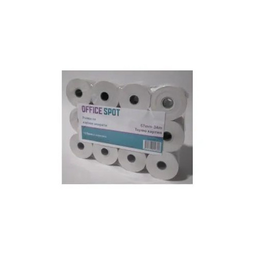 Касови ролки термо 57mm, 34m, оп12