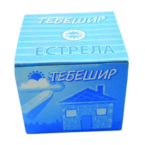 Тебешир бял, 42 бр., в кутия