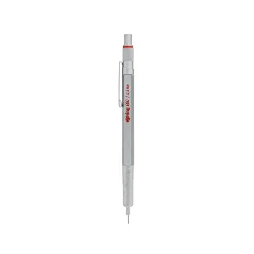 Автоматичен молив Rotring 600, 0.5mm, сребърен