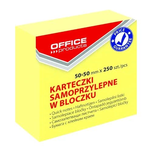 Куб Office Products самоз.лист. 50х50, 250л, жълти