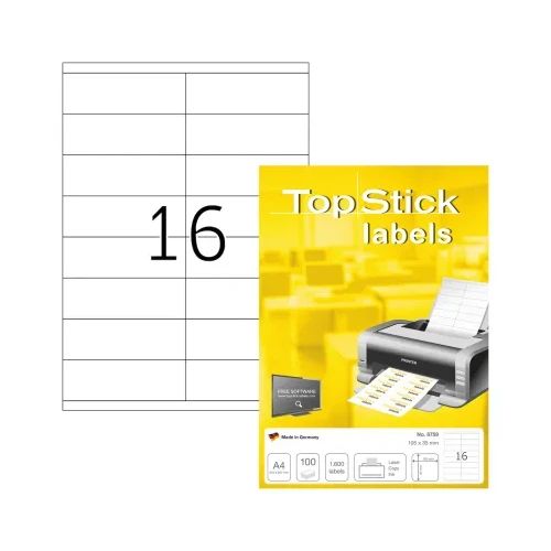 Етикети TopStick 8759, 105х35mm, 100л. (1600бр)