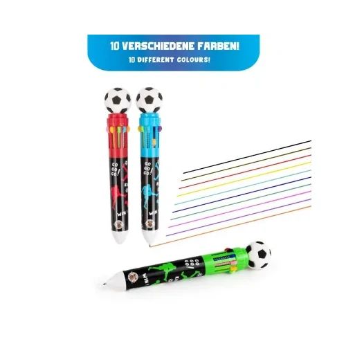 Химикалка Trendhaus Football, 10-цветна