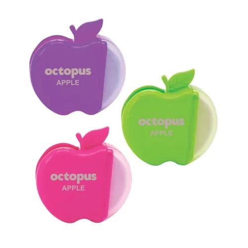 Острилка с гумичка Octopus Apple, асорти