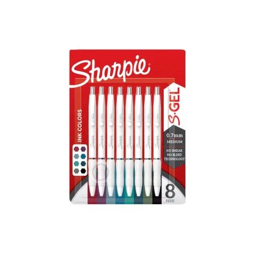 Комплект химикалки Sharpie S Gel Fashion 0,7mm, блистер 8 цвята