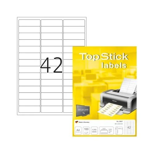 Етикети TopStick 8657, 65х20mm, 100л. (4200бр)