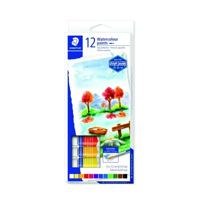 Акварелни бои Staedtler Design Journey , 12 цвята x 12ml