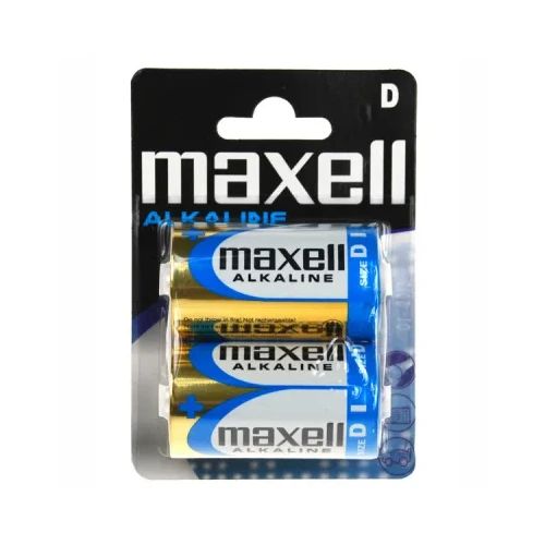 Батерия Maxell, LR20, алкални, 2 броя, блистер