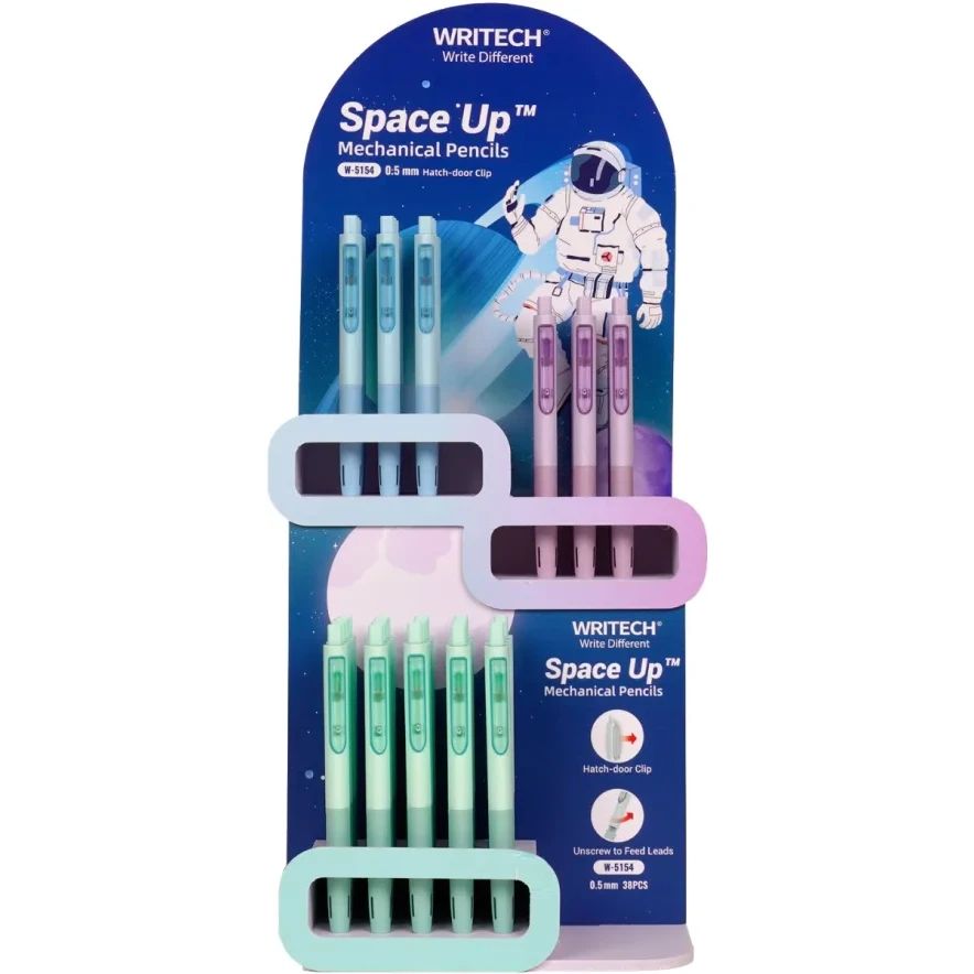 Дисплей автоматични моливи Writech Space Up, 38 броя