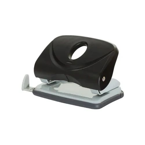 Перфоратор Office Products, до 20 листа, пластмасов, черен