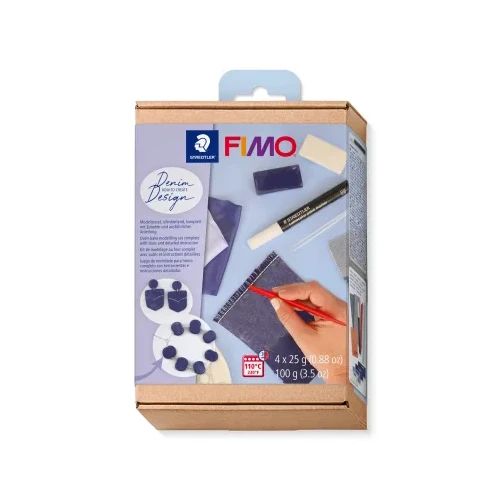 Комплект глина Staedtler Fimo, 4 х 25g, Jeans effect