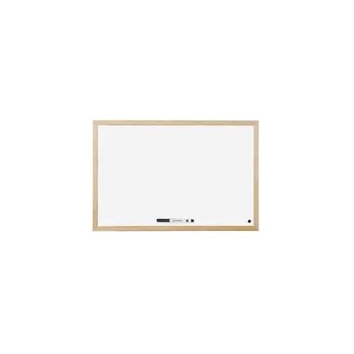 Дъска Bi-Office бяла с дървена рамка, 30х40 cm