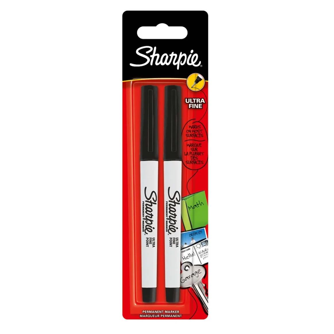 Перманентен маркер Sharpie UF, черен, 2 бр блистер
