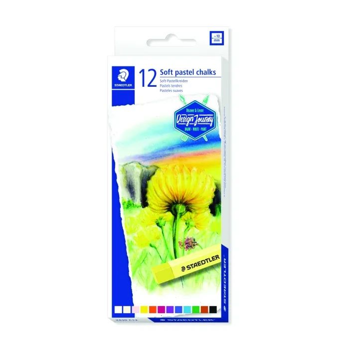 Меки пастелни тебешири Staedtler Design Journey , 12 цвята