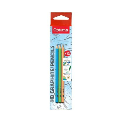 Молив Optima, HB, асорти цветове