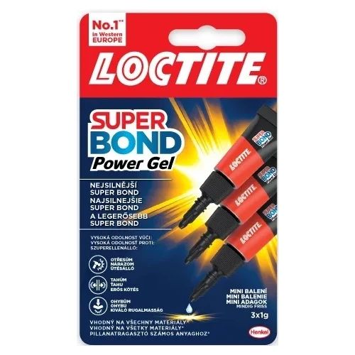 Секундно лепило Loctite Super Bond Power Gel mini trio,3x1g