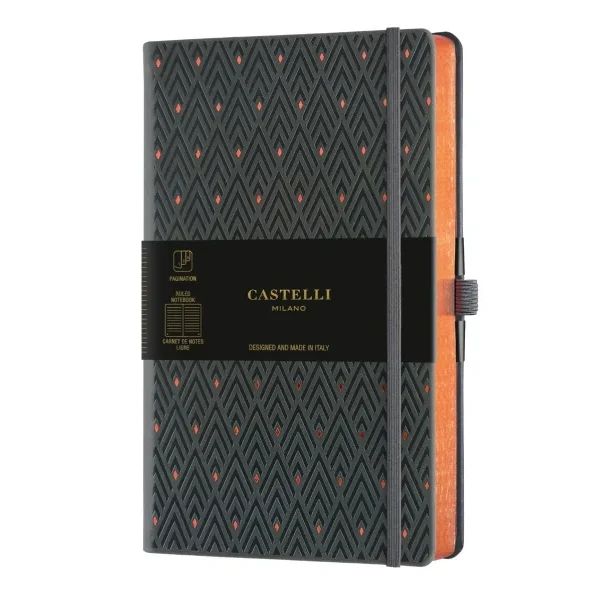 Бележник Castelli C&G, 13x21cm, лин,Diamond Copper
