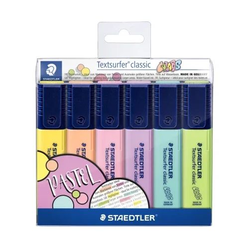 Комплект текстмаркери Staedtler 364, 6 пастелни цвята