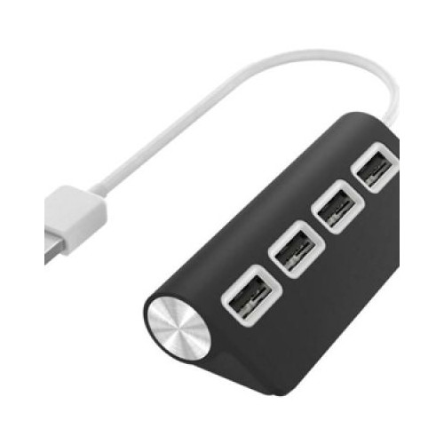 USB 4-портов хъб, 2.0, черен