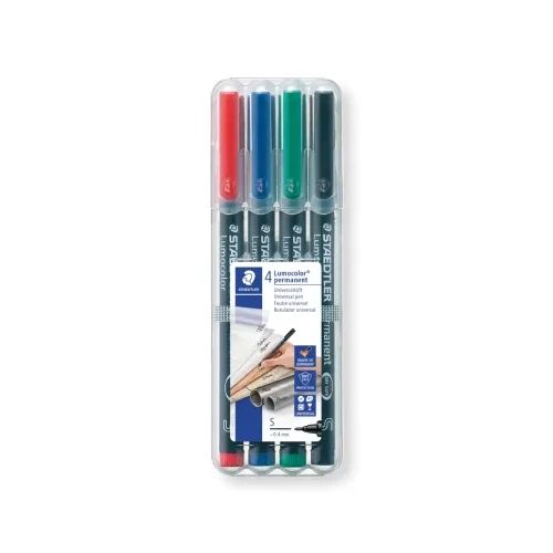 Комплект маркери Staedtler Lumocolor 313 OHP S, 4 цв