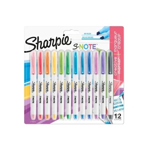 Комплект маркери Sharpie S-Note, 12 цвята, блистер