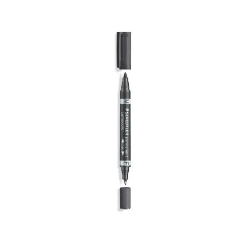 Двувърх перманентен маркер Staedtler Duo 348 F и М,чере