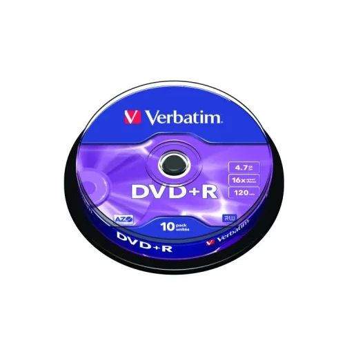 DVD-R Verbatim 4.7GB 16x, опаковка 10 броя на шпиндел