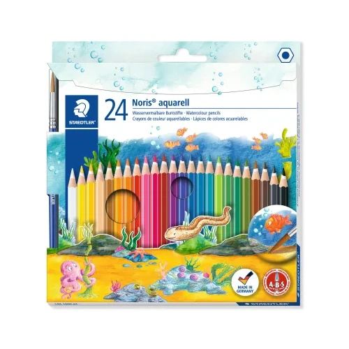 Цветни моливи Staedtler Noris Aquarell 144, 24 цвята