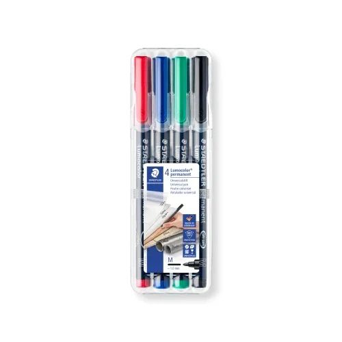 Комплект маркери Staedtler Lumocolor 317 OHP M, 4 цвята