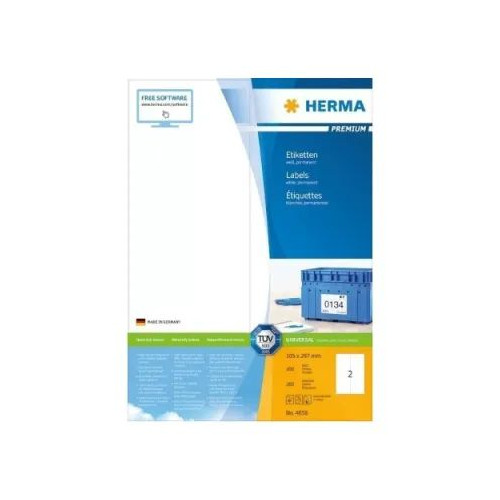 Етикети Herma 4658, 105x297mm, 100л., (200 бр.)