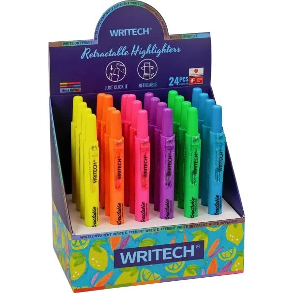 Дисплей текстмаркери с механизъм Writech, 24 броя