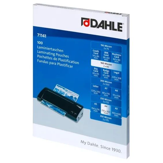 Фолио за ламиниране Dahle А4, 216x303mm, 80 микрона опаковка 100