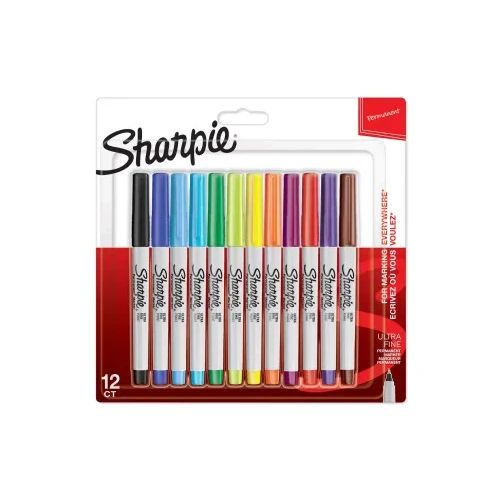 Комплект перманентни маркери Sharpie, UF, 12 цвята, блистер
