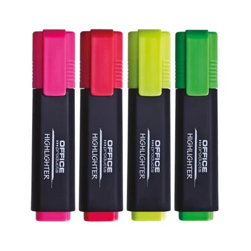 Комплект текстмаркери Office Products, 4 цвята
