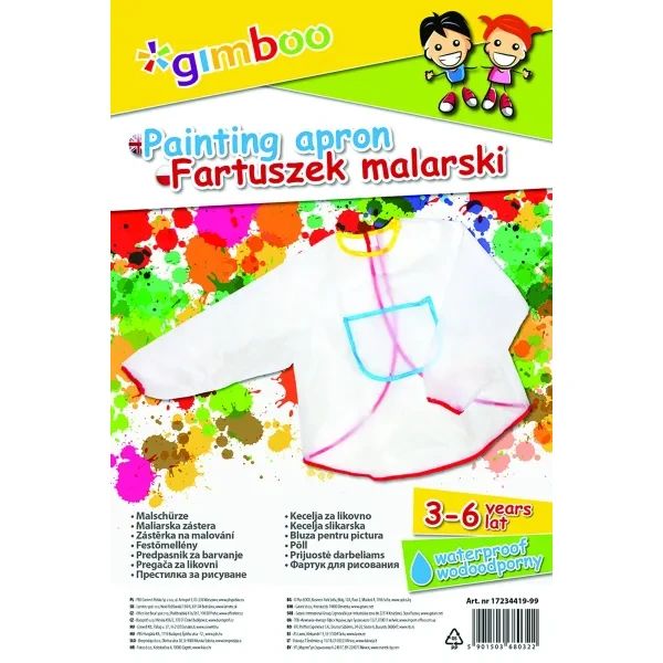 Детска престилка за рисуване Gimboo, 3-6 год.