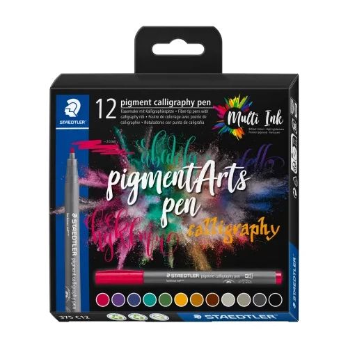 Калигр. флумастри Staedtler Pigment 375, 12цв