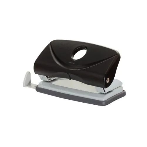 Перфоратор Office Products, до 10 листа, пластмасов, черен