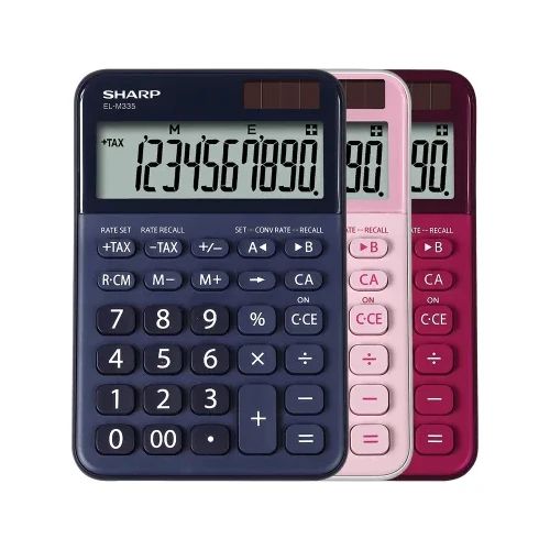 Настолен калкулатор Sharp EL335, 10 разряда, розов