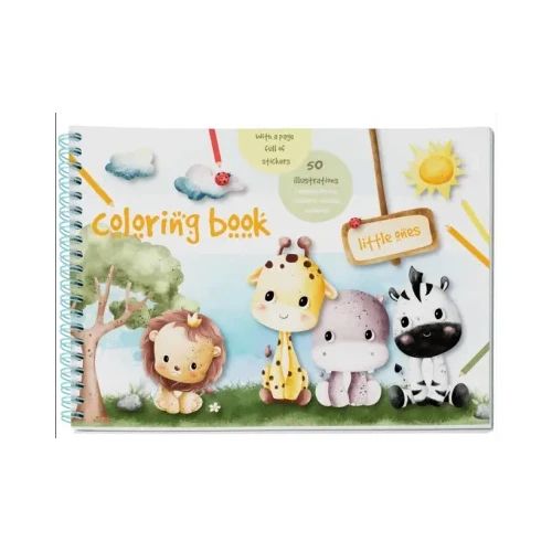 Книжка за оцветяване, А4, 51 стр., Little one