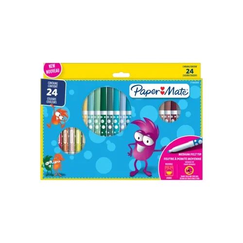 Флумастри Papermate Kids Colouring, 24 цвята