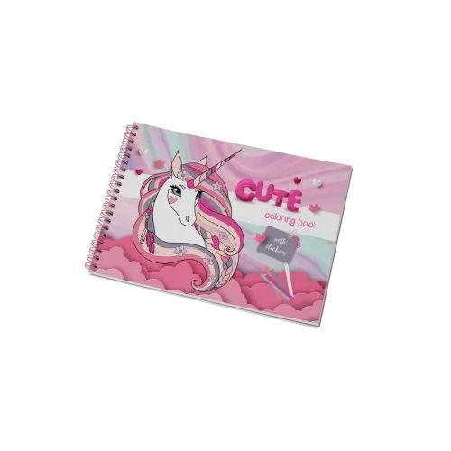 Книжка за оцветяване Cute, А4, 37 стр.