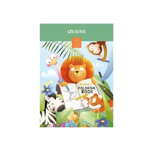 Книжка за оцветяване  Creative Children, 40 страници, животни