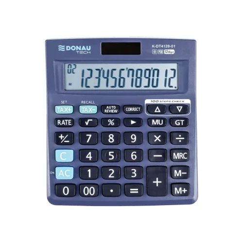 Настолен калкулатор Donau Tech 4128, 12разряда, черен