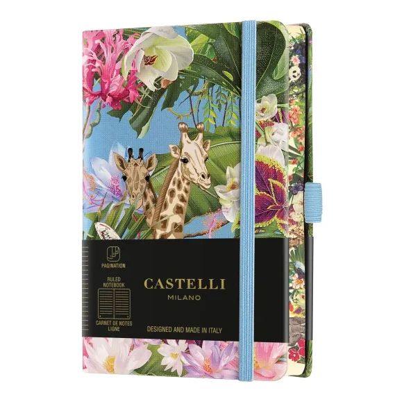 Бележник Castelli Eden, 9x14cm, линиран, giraffe