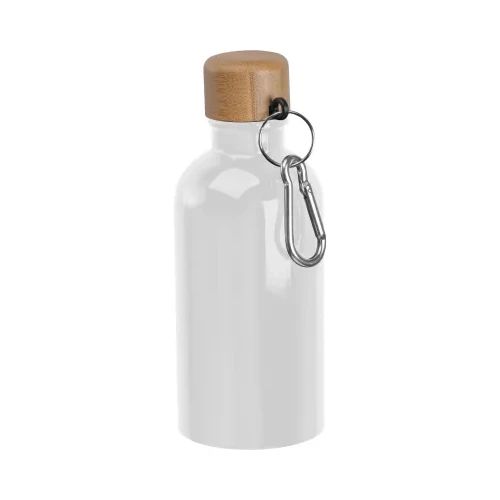 Метална бутилка за вода, 400ml, бяла