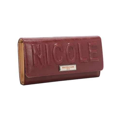 Портфейл Nicole Lee, 19x10x3.5 cm, БОРДО